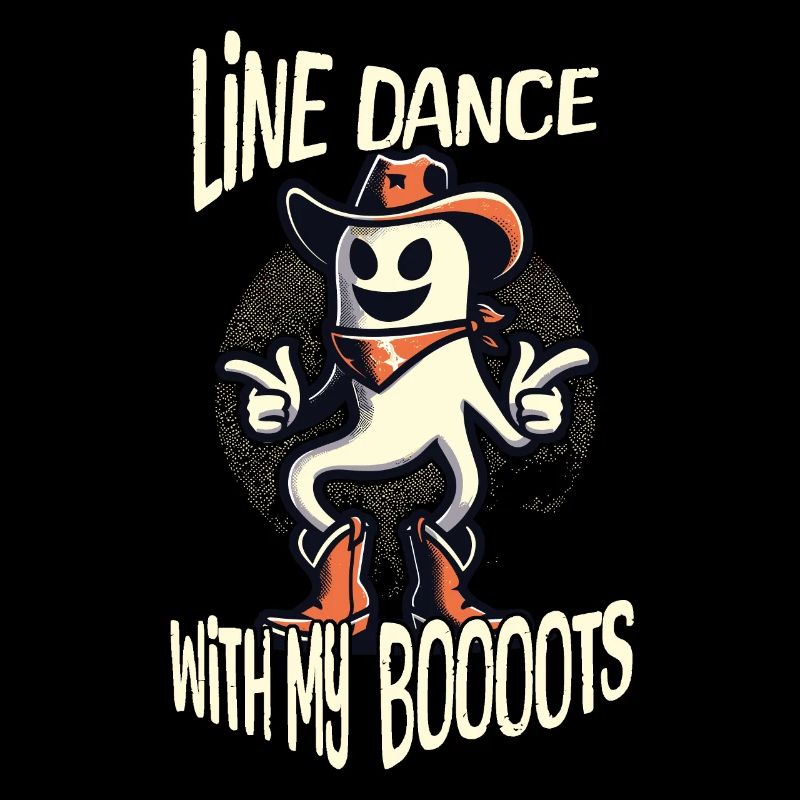 Cowboy Mit Boots Line Dance Gespenst