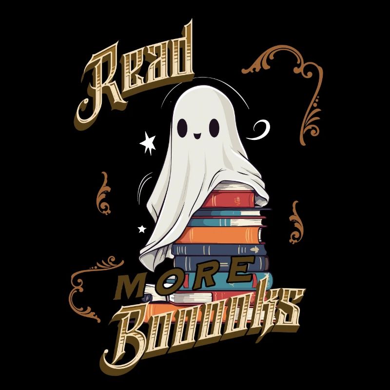ScaryCute Book Lover Ghost Funny