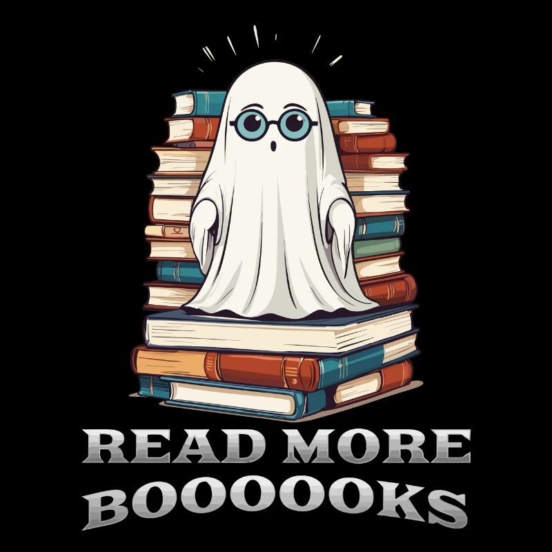 Cute Book Lover Ghost Funny Saying