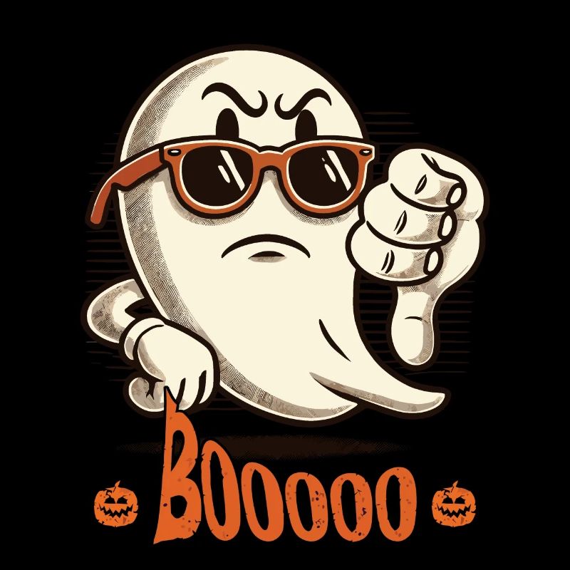 Booing Ghost Funny Ghost Halloween Design