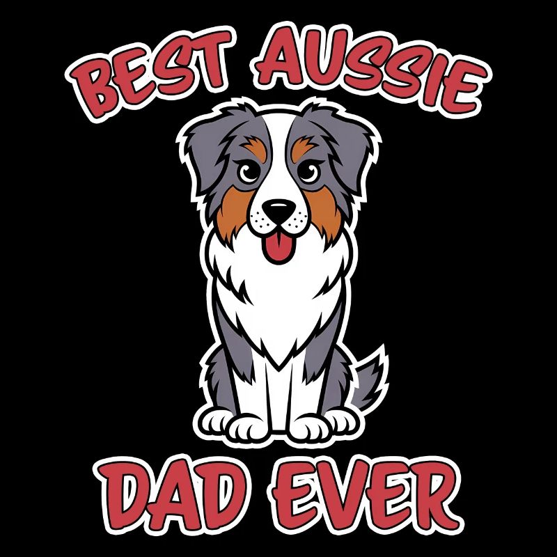 Australian Shepherd Dad Funny Aussie Gift