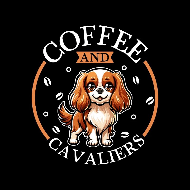 Kaffee und Cavalier King Charles Spaniel