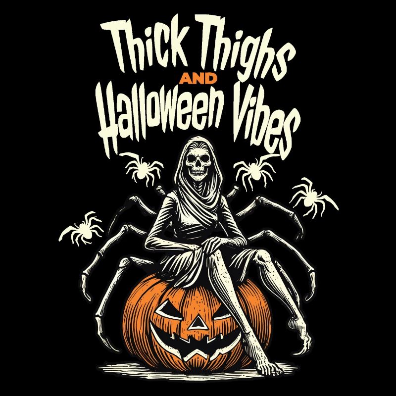 Funny Halloween With Thick Thigh