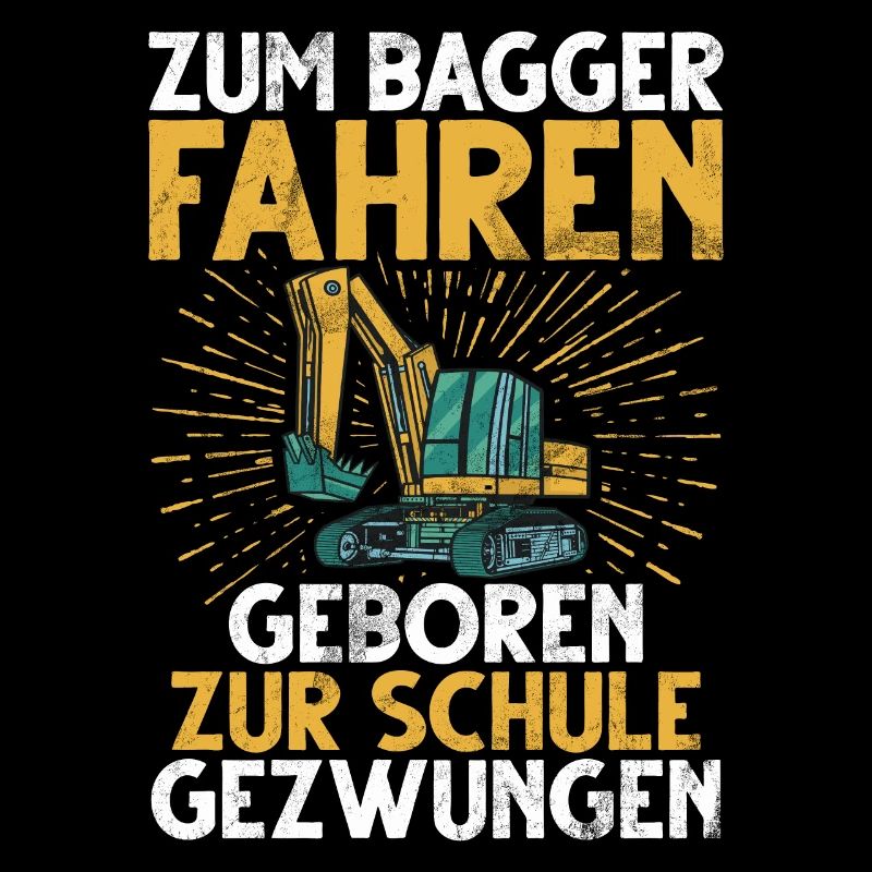 Baggerfahrer Lustige Bauarbeiter Beruf Excavator