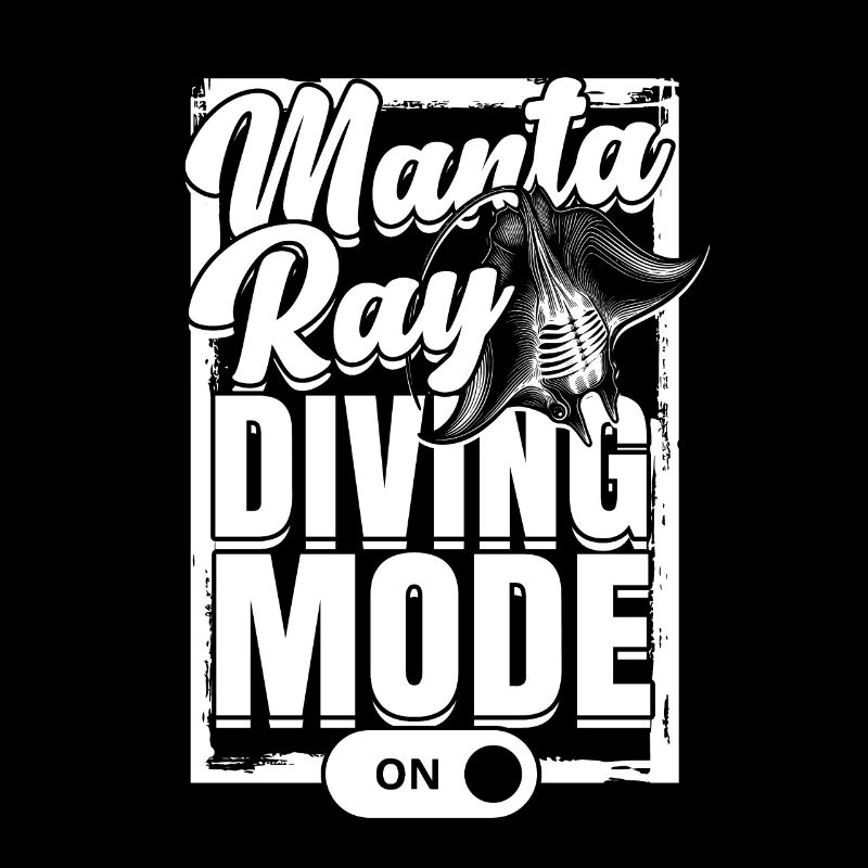 Mantarochen Stechrochen Manta Ray Diving Mode On