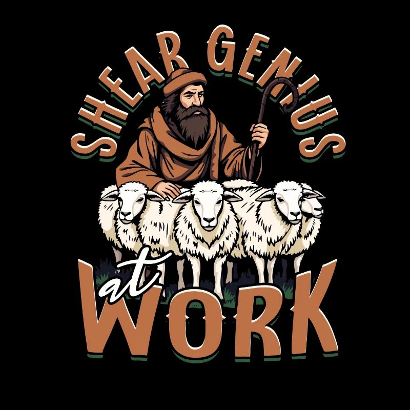 Shepherd Sheep Sheep Shear Genius at Work