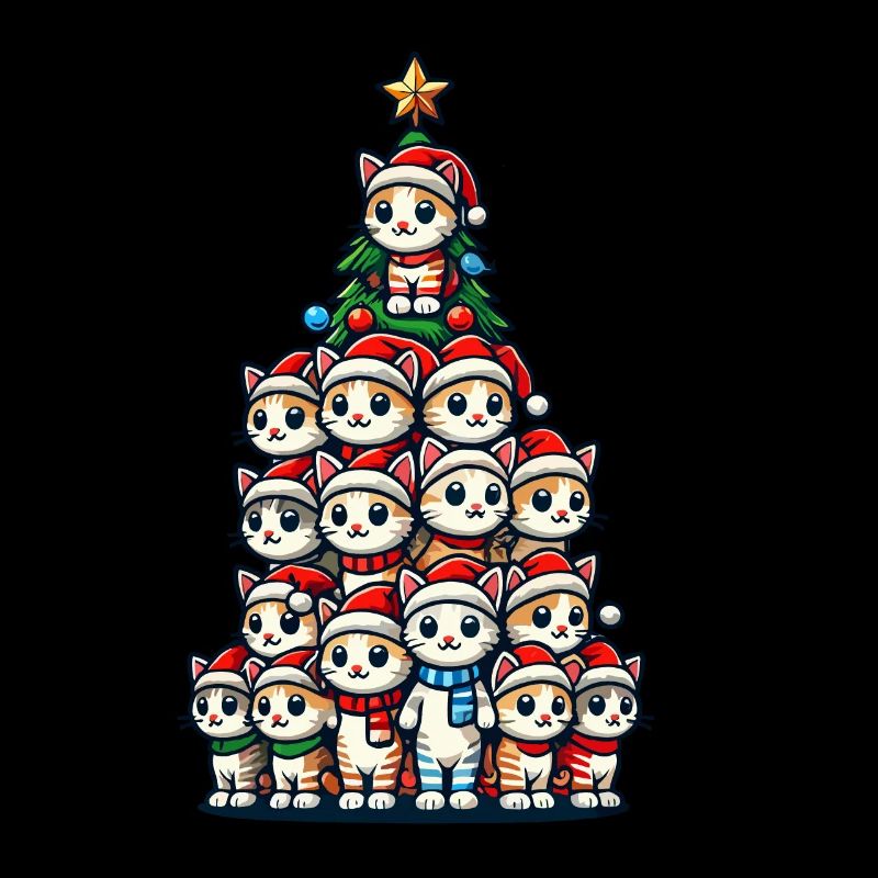 Christmas Cats Christmas Tree Fun