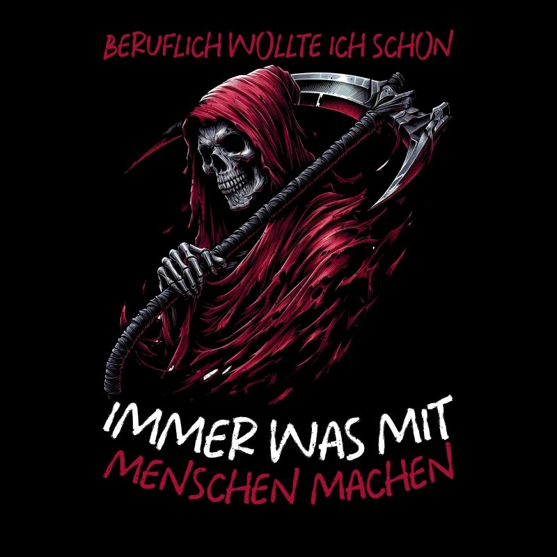 Sarkastischer Sensenmann Schwarzer Humor Dunkler
