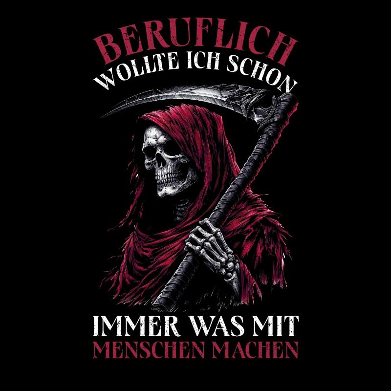 Sarkastischer Sensenmann Schwarzer Humor Dunkler