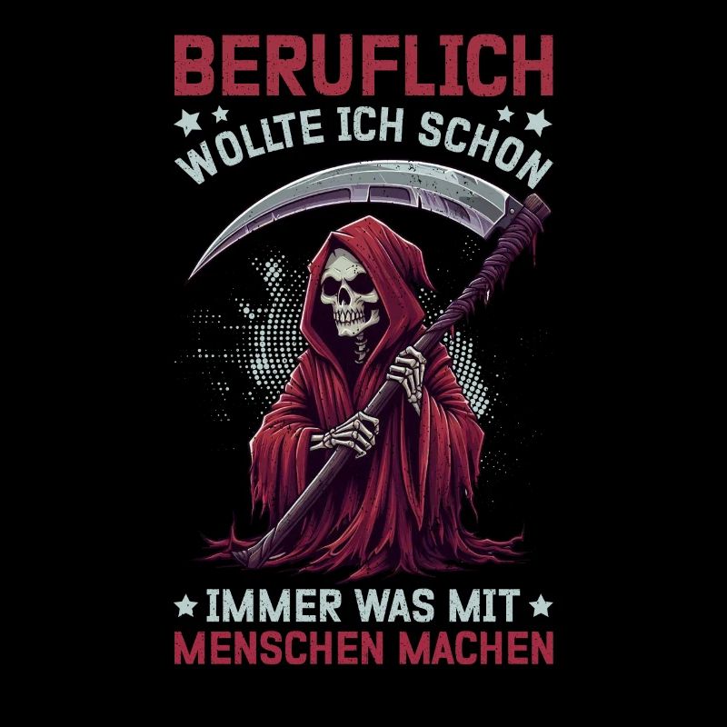 Sarkastischer Sensenmann Schwarzer Humor Dunkler
