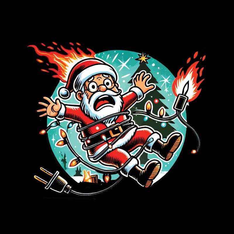 Weihnachtsmann Stromschlag Überraschung