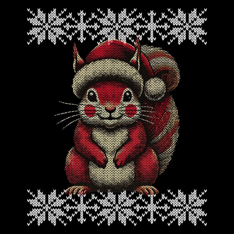 Écureuil de Noël avec chapeau