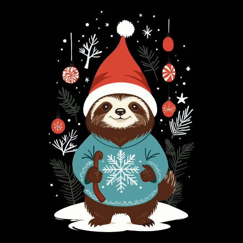 Cozy Christmas Sloth Style