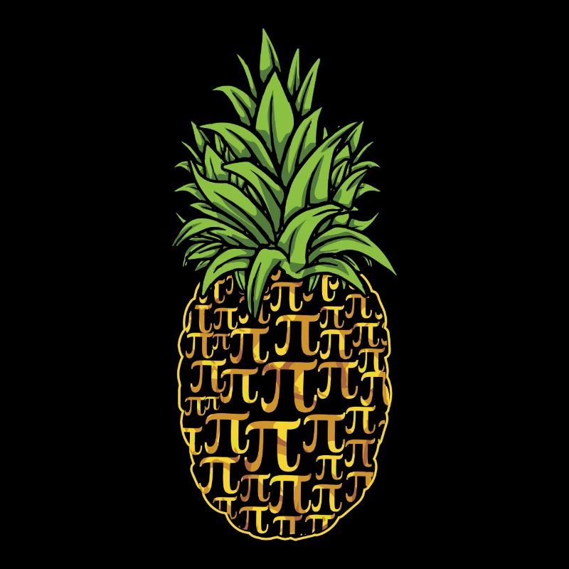 Pineapple Pi Sign Tag Funny Design