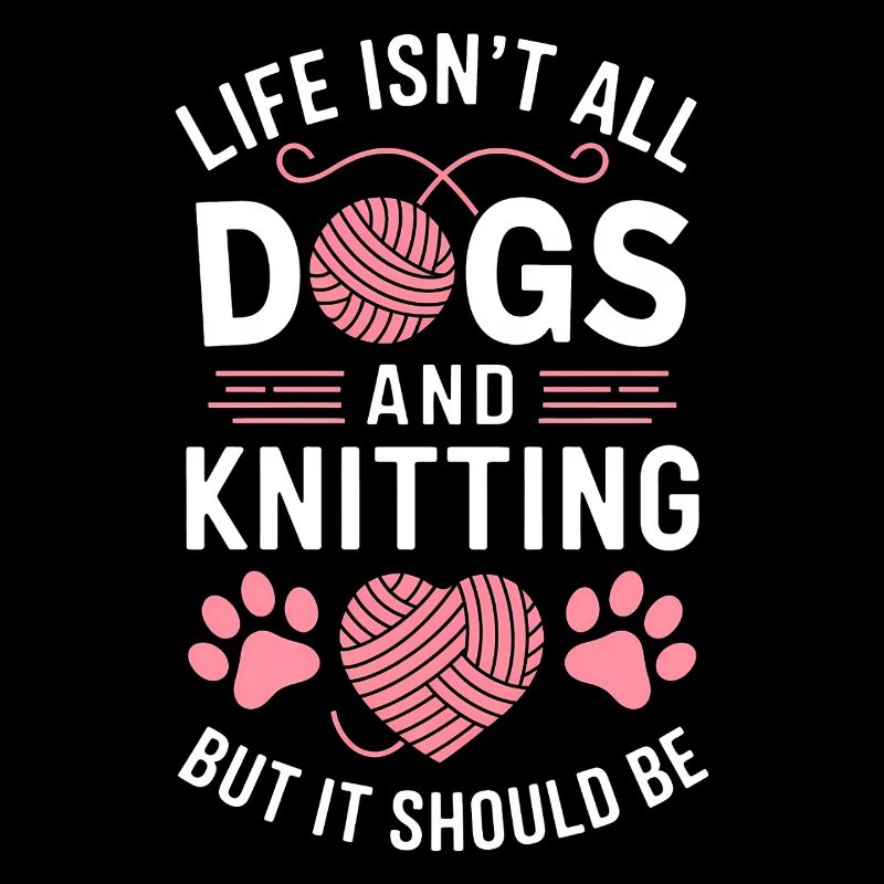 Stricken Spruch Hunde Lustiges Stricken Geschenk