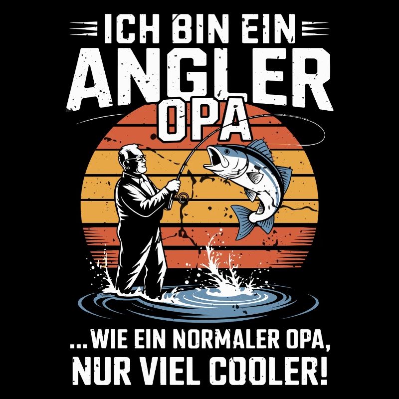 Ich bin ein Angler Opa – cooler Opa Angelshirt