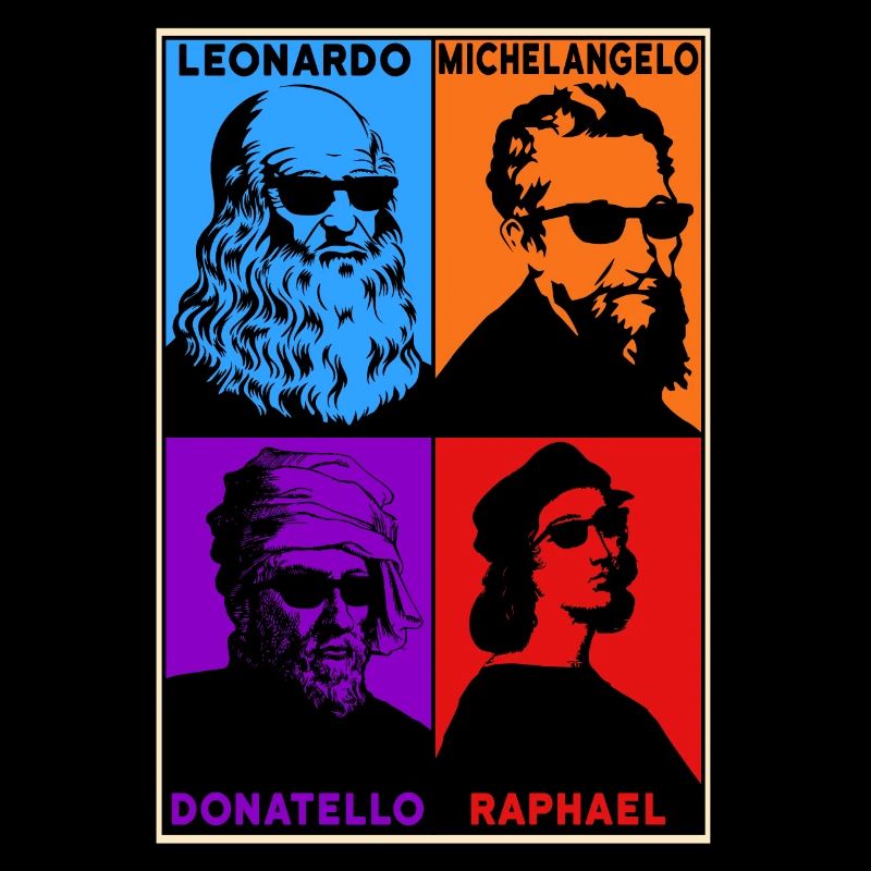 Leonardo Michelangelo Donatello Raphael