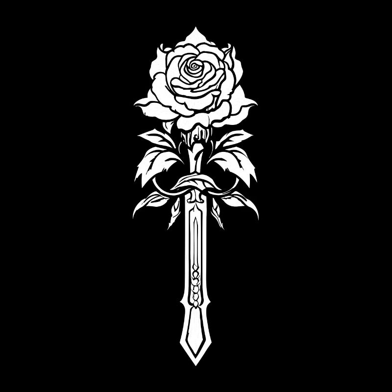 Red Rose Goth Sword