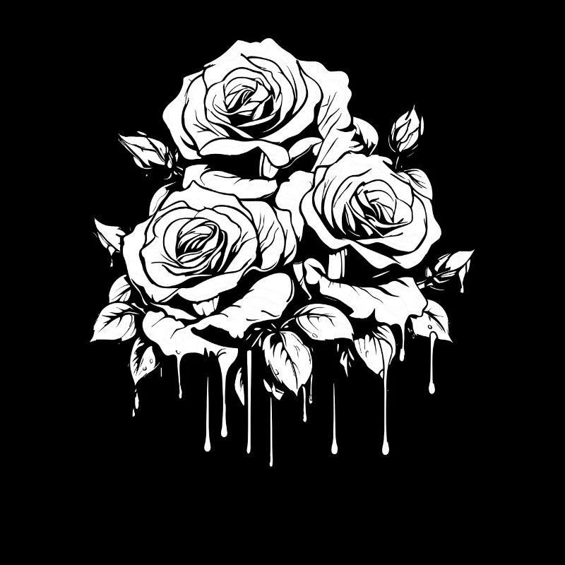 Red Rose Goth Cool