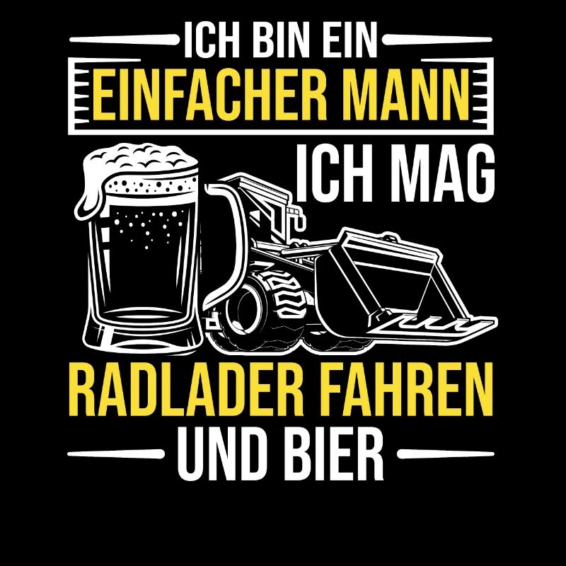 Radlader und Bier Radladerfahrer Bauarbeiter