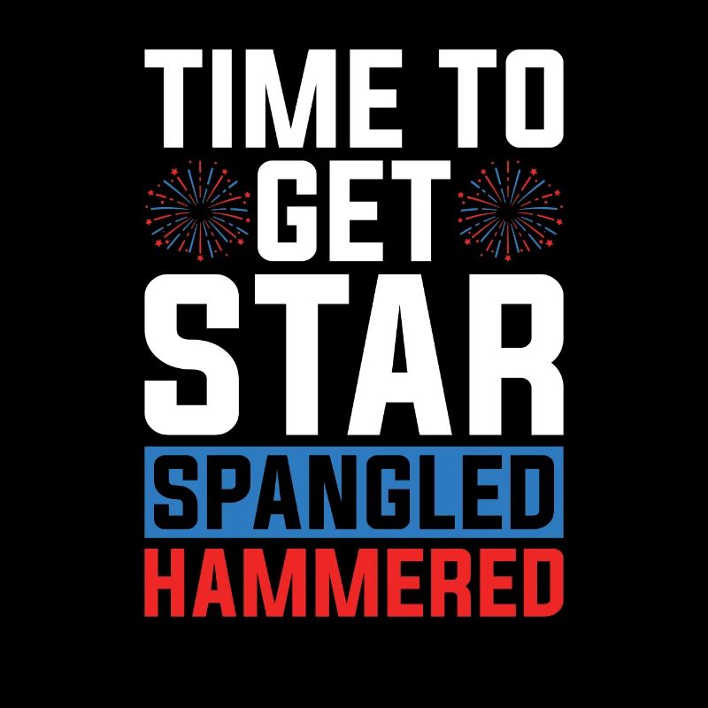 American July 4 Star Spangled Hammered