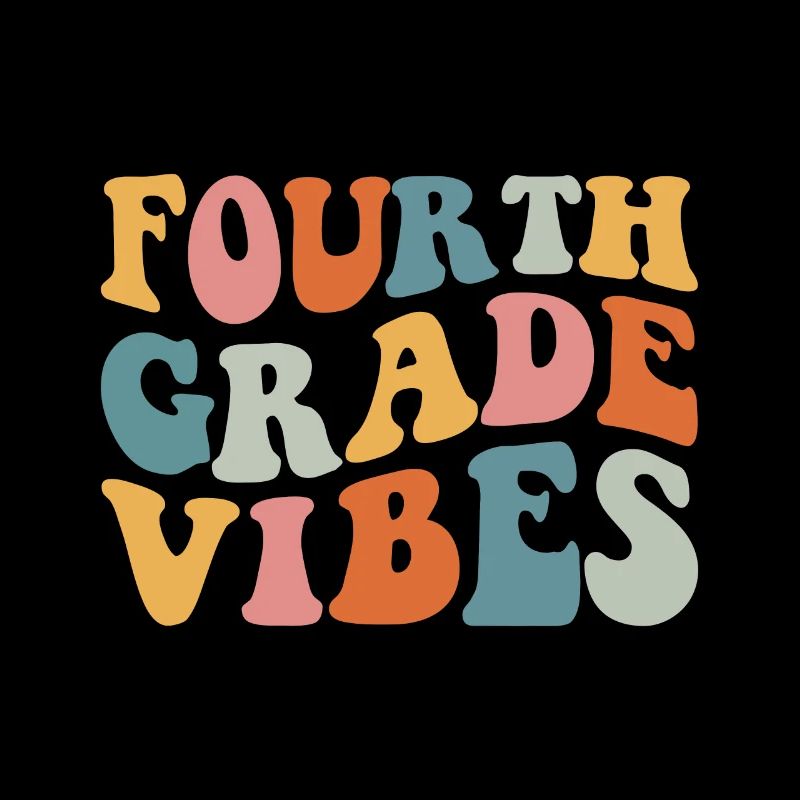 Fourth Grade Vibes - 4th Grade Team Retro 1st Day