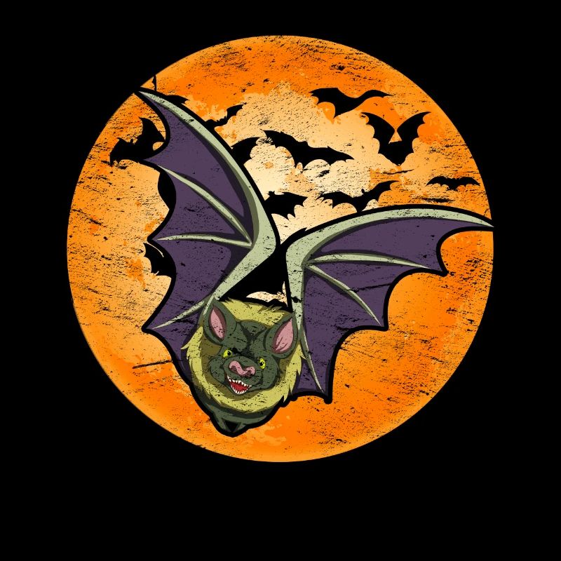 Fledermäuse Vollmond Tier Geschenk Fledermaus
