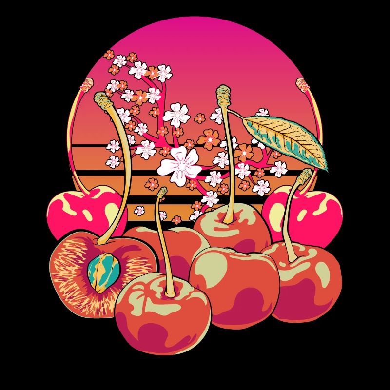 Fruit 90s Vaporwave Sakura Fruit Cadeau Cerise