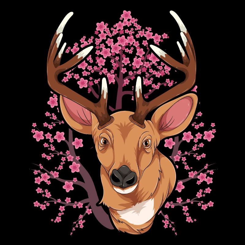 Sakura Forest Dweller Gift Cherry Blossom Deer