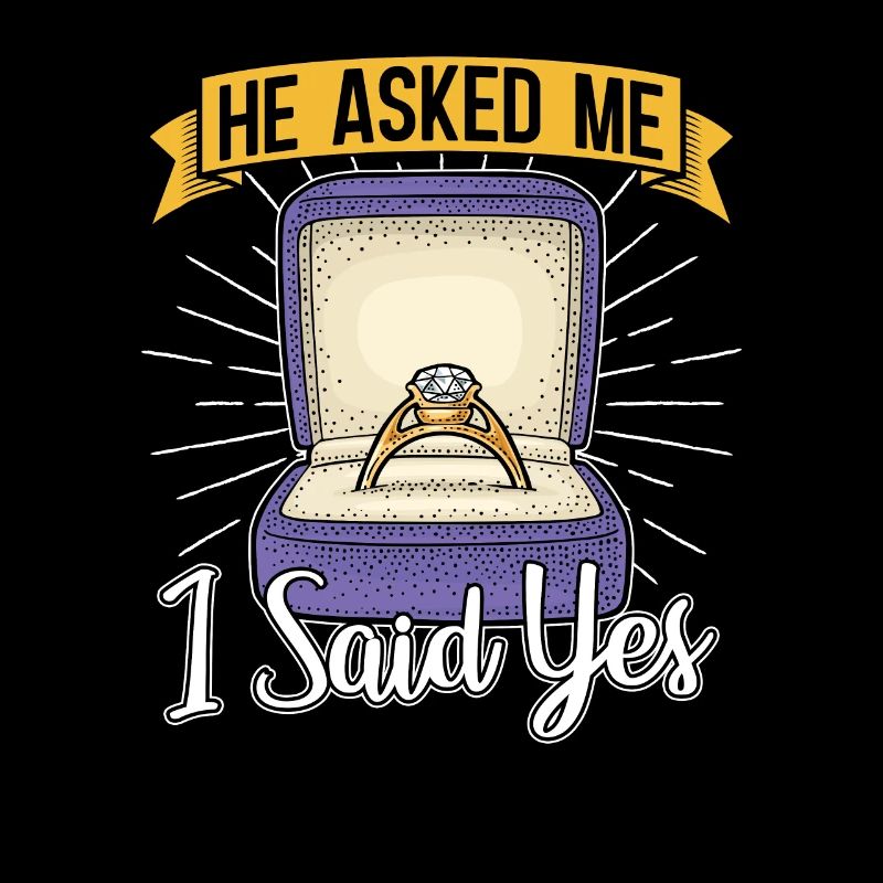 Marriage Proposal Couple Fiancée Gift Engagement