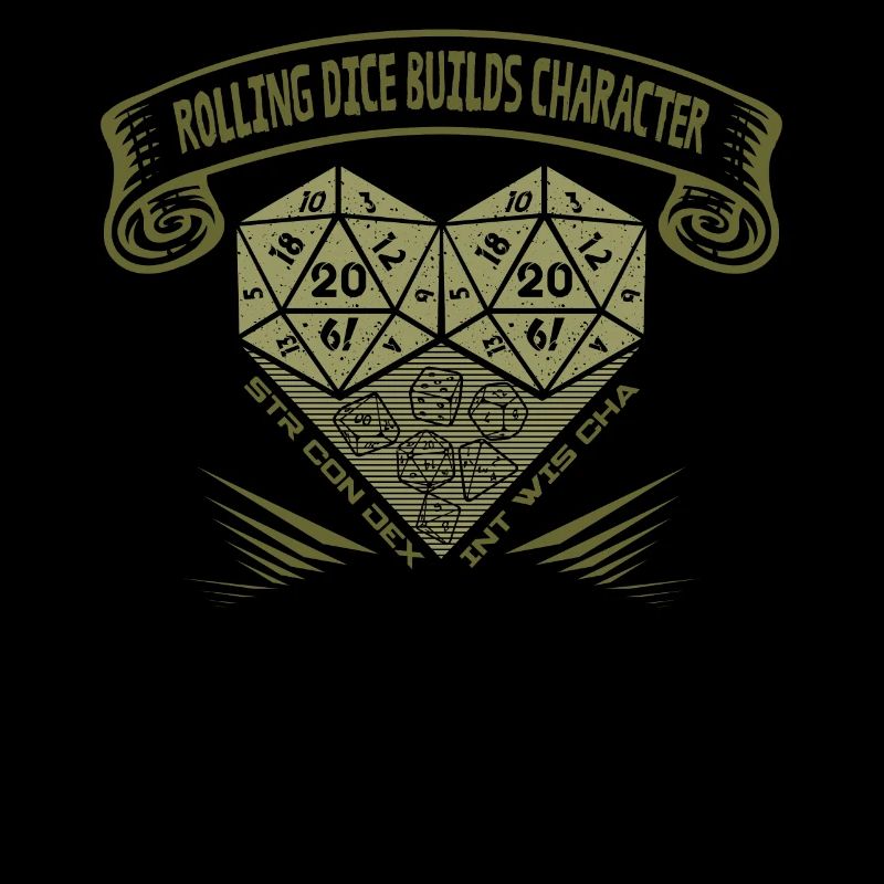 Rolling Dice Builds Character - D20 Tabletop RPG