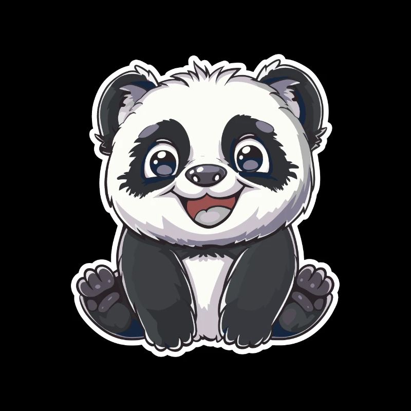 Exubérant Panda Buddy Sticker