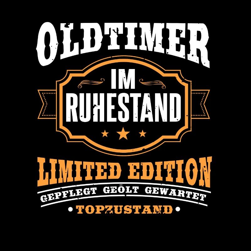 Oldtimer im Ruhestand Rentner Geschenk