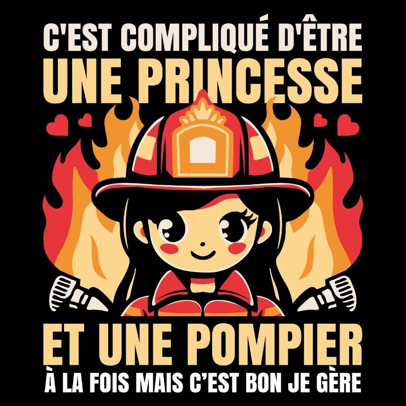 Princess And Fireman Both Funny Female Firefighter