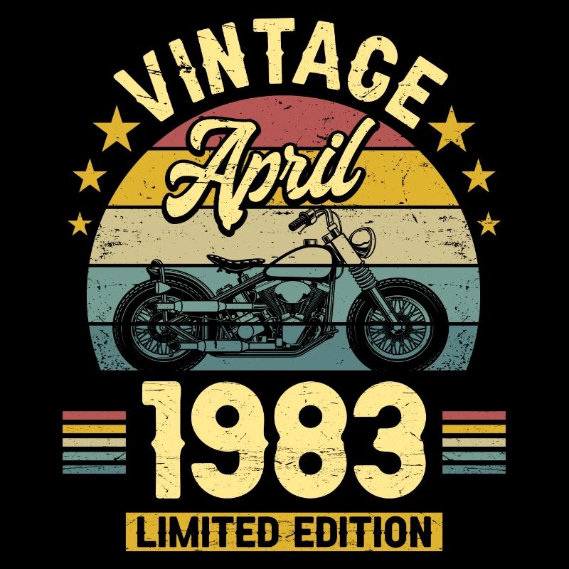 Oldtimer-Biker geboren April 1983 40-jähriges Jubiläum