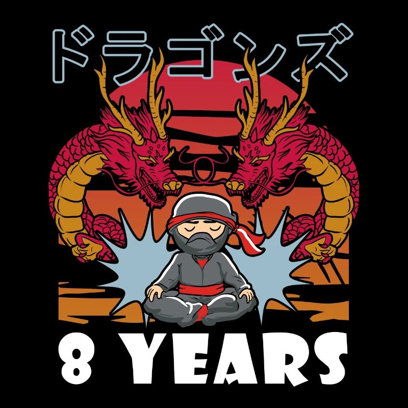8e anniversaire Ninja 8 ans Ninja Costume cadeau
