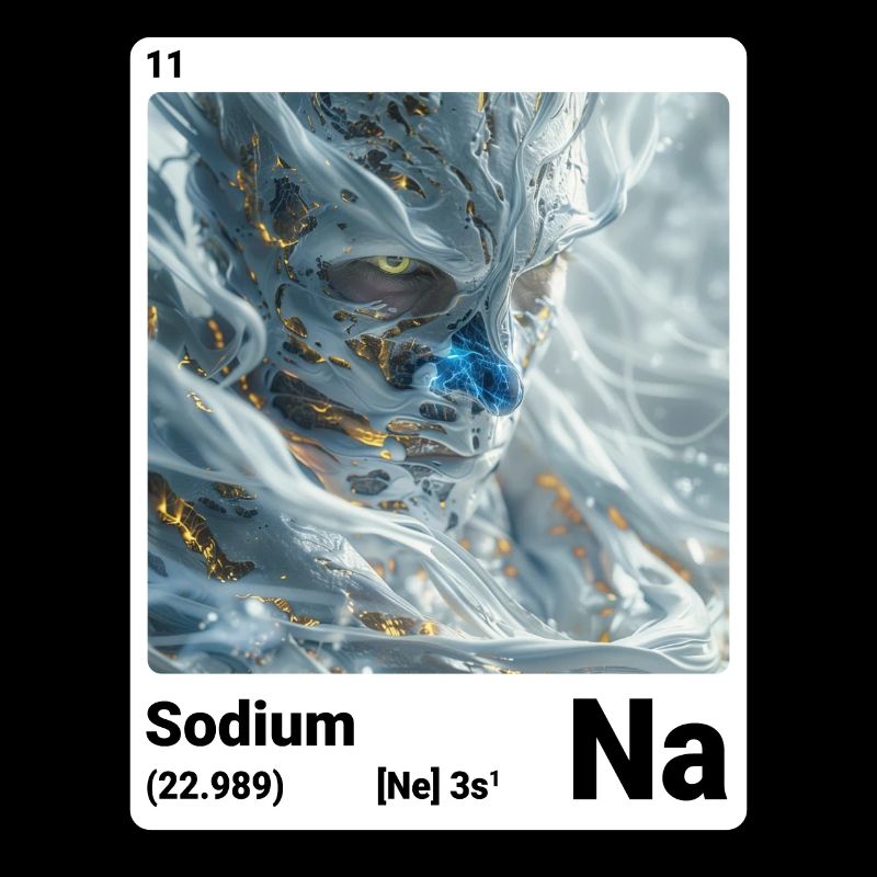 Periodic table element sodium (Na) 011