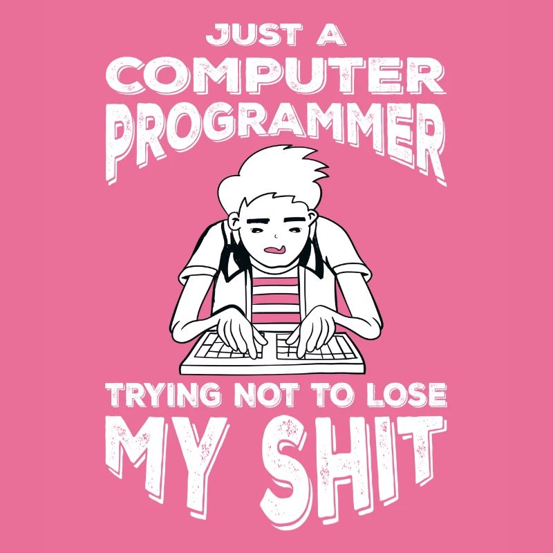 Informaticien drôle disant programmeur