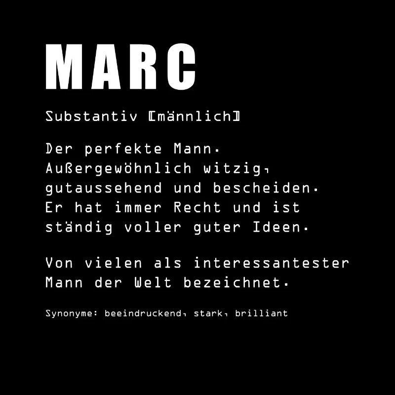 Marc Name Geschenkidee Marc Geschenk Vorname