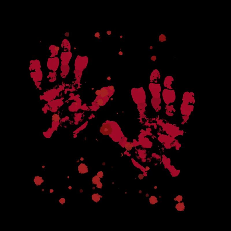 sang, mains, éclaboussures de sang, halloween