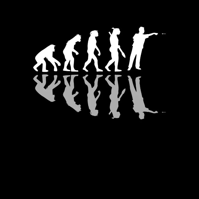 Drôle de joueur de fléchettes Human Evolution Dartboard