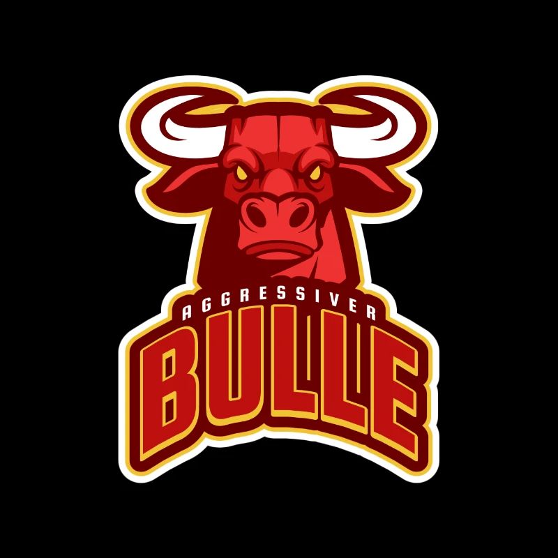 Aggressiver Bulle - Cooles Logo