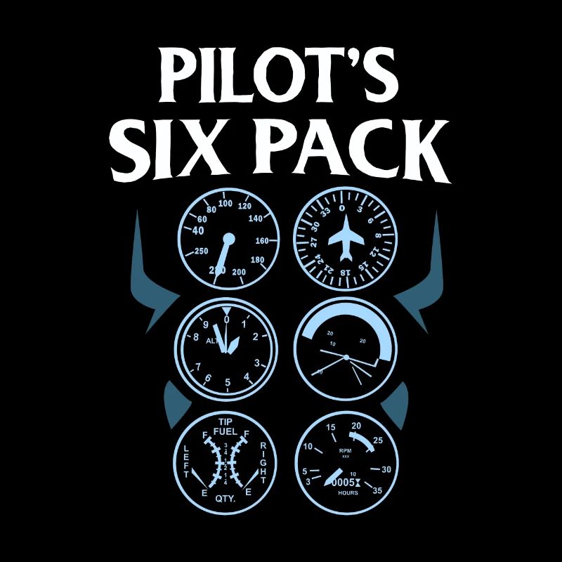 Sixpack Linienpilot Pilot Flugführer Geschenk