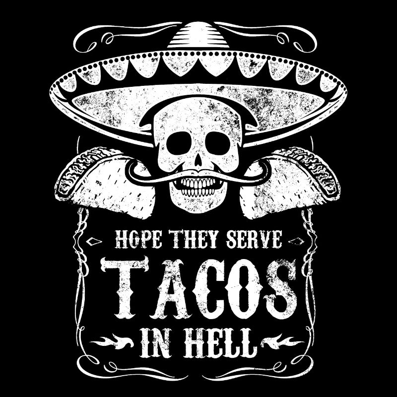 Taco Mexiko Schädel Totenkopf Spruch Geschenk