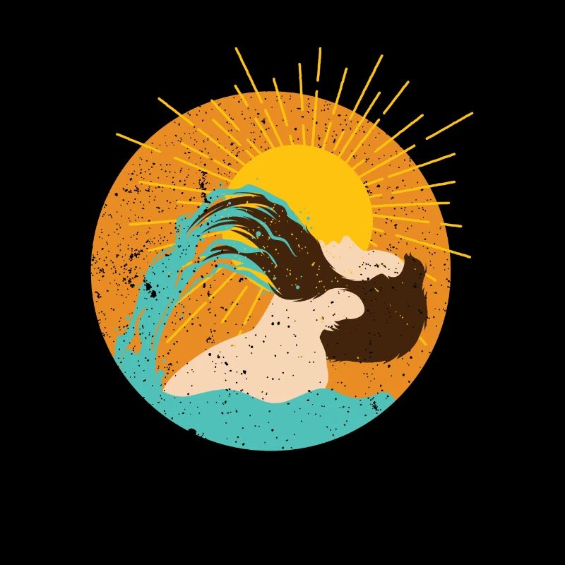 Bart Bartträger Vollbart Wasser Retro Hipster