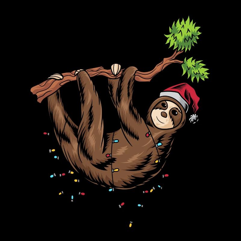 Faultier Sloth Geschenk Weihnachten Xmas