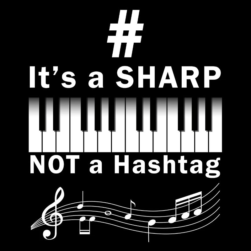 Sharp Hashtag Klavier Musiker Keyboard