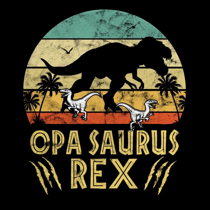 Opa Opasaurus Vatertag Vintage Retro Dinosaurier