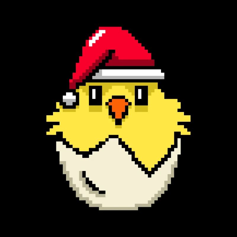 Chick Pixélisé Noël - Drôle de Noël Chick