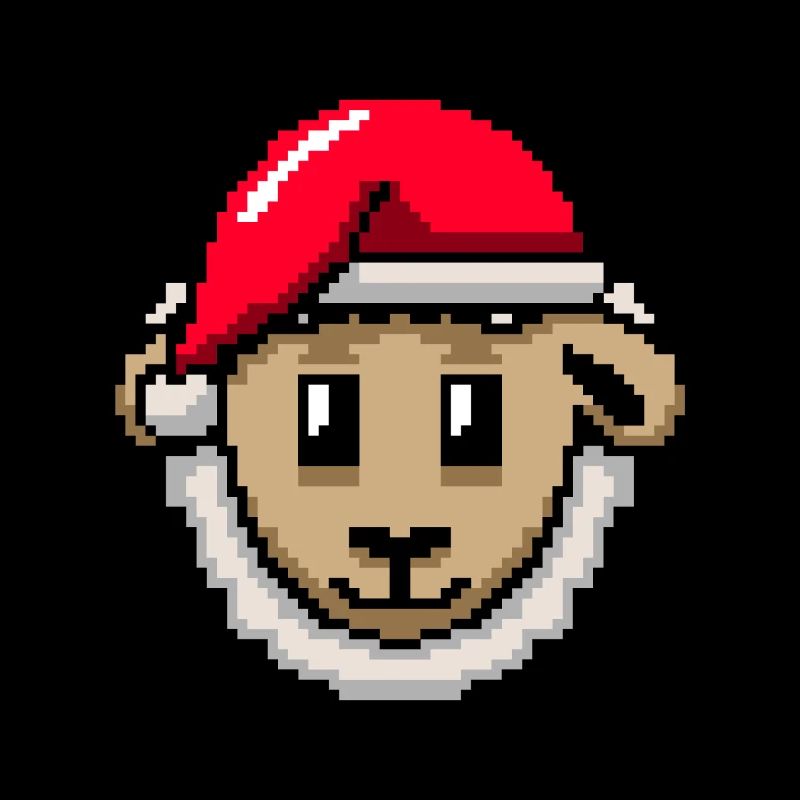 Sheep pixelated Christmas - Funny sheep